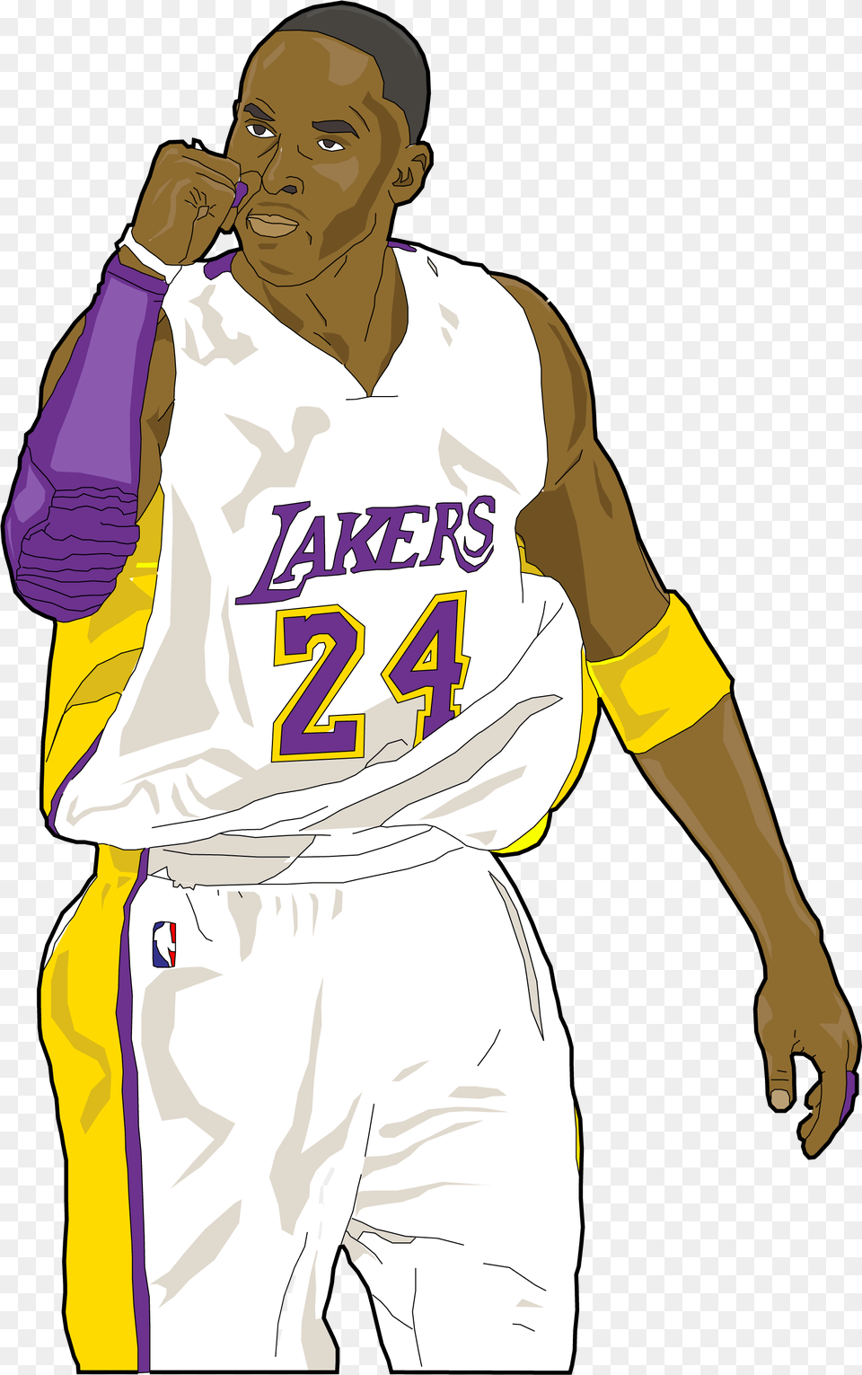 Kobe Bryant Clipart Basketball Transparent Kobe Bryant, People, Shirt, Person, Clothing Free Png Download