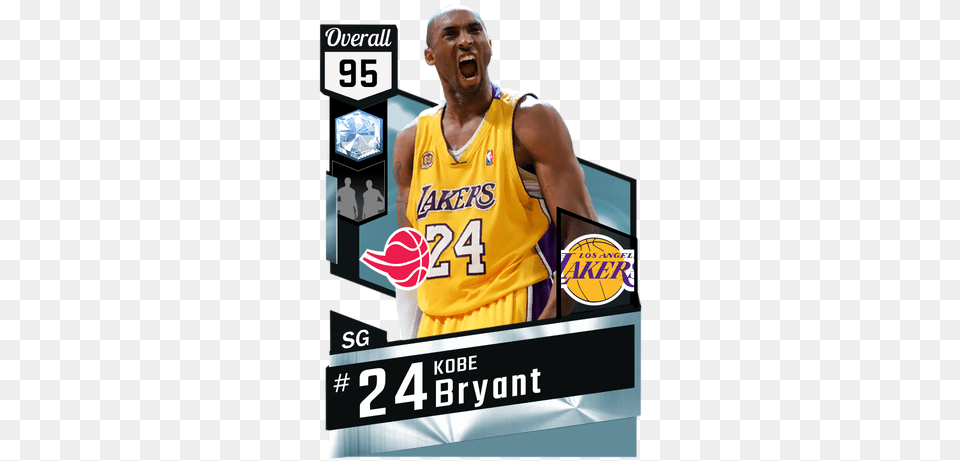 Kobe Bryant Diamond Card Nba 2k17 Diamond Cards, Face, Head, Person, Adult Free Png