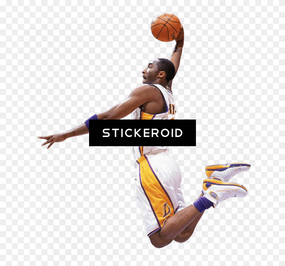 Kobe Bryant Dunk Basketball Player Dunking, Adult, Person, Man, Male Png Image