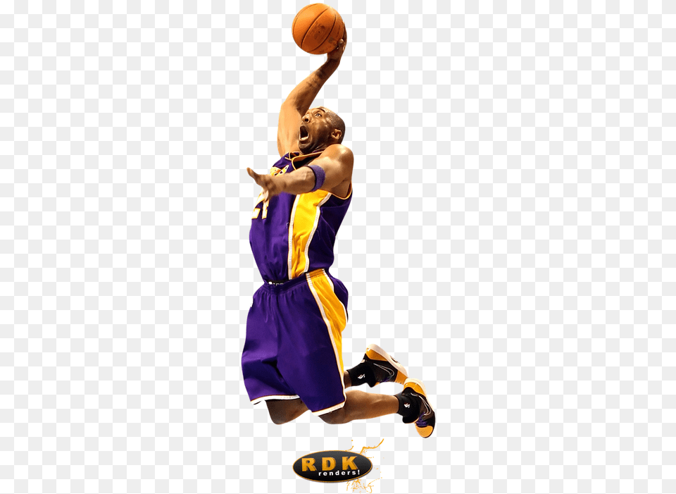 Kobe Bryant Dunking, Ball, Person, Sport, Basketball (ball) Free Transparent Png