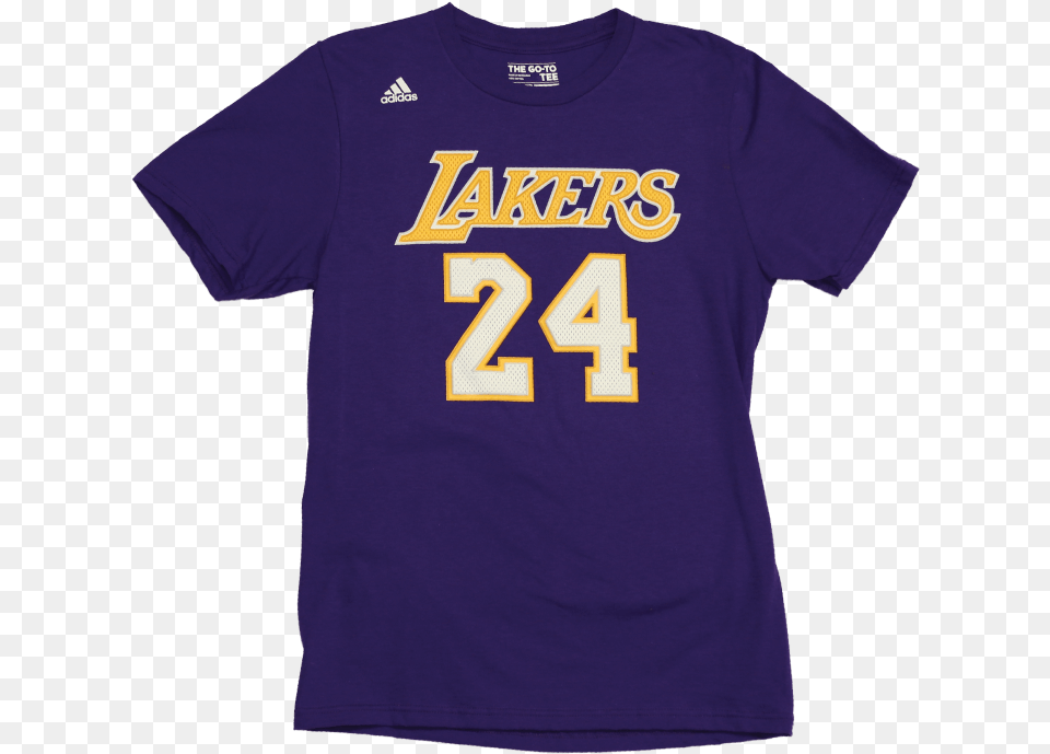 Kobe Bryant Los Angeles Lakers T Shirt Front Adidas Swingman Los Angeles Lakers L, Clothing, T-shirt, Jersey Free Transparent Png