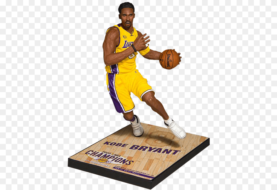 Kobe Bryant Nba Finals 2000 7 Action Figure Mcfarlane Toys Kobe Bryant 2000 Nba Finals Action Figure, Ball, Basketball, Basketball (ball), Sport Png Image