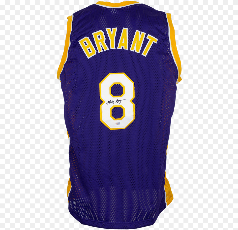 Kobe Bryant Signed Custom Vintage Full Name Jersey Psa Kobe Bryant Jersey, Clothing, Shirt, Person Free Png