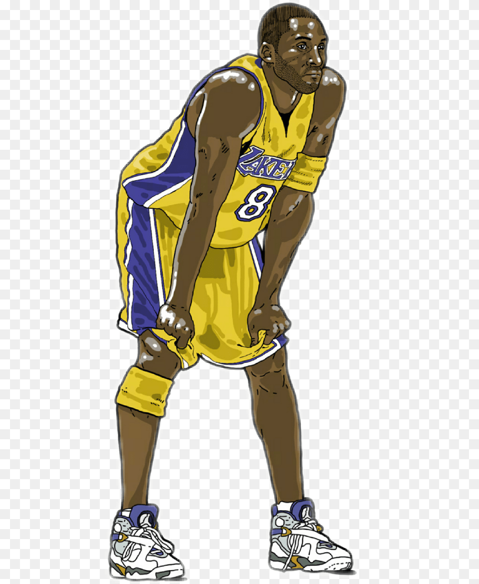 Kobebryant Airjordan Aj8 Kobe Nba Basketball Illustration, Sneaker, Clothing, Shorts, Footwear Free Transparent Png