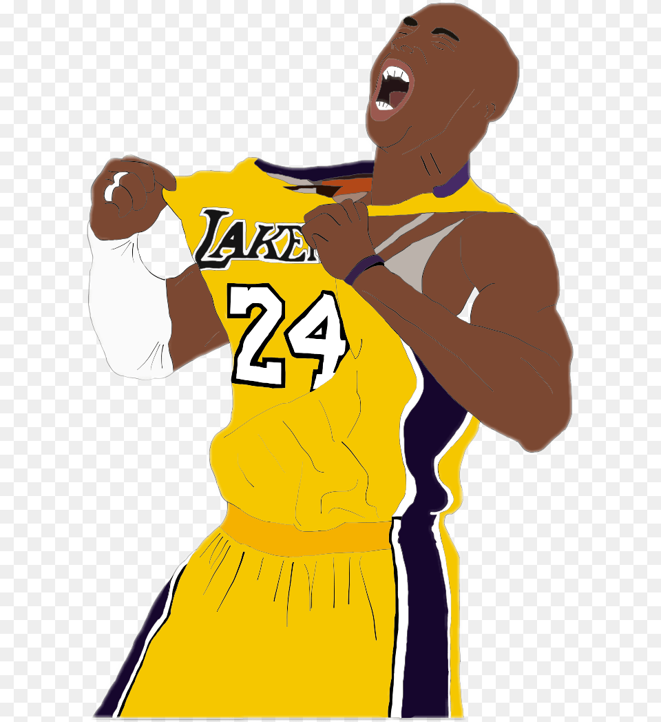 Kobebryant Freetoedit Vintage Kobe Bryant Lakers 24 Jersey Small, Shirt, Clothing, Person, Baby Png