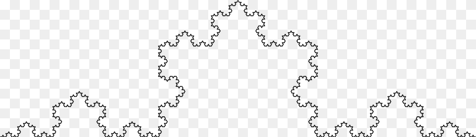 Koch Curve Fractal, Gray Free Transparent Png