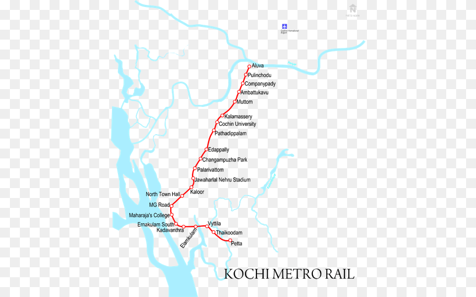 Kochi Metro Rail Time Table Kochi Metro Stations Map, Chart, Plot, Nature, Outdoors Free Transparent Png