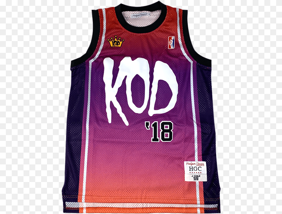 Kod Basketball Jersey J Cole Kod Jersey, Clothing, Shirt, Bib, Person Png