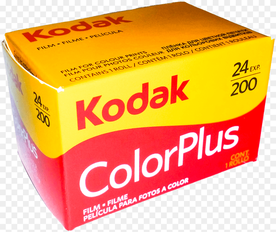 Kodak Film Box Kodak Color Plus, Cardboard, Carton, Butter, Food Free Transparent Png
