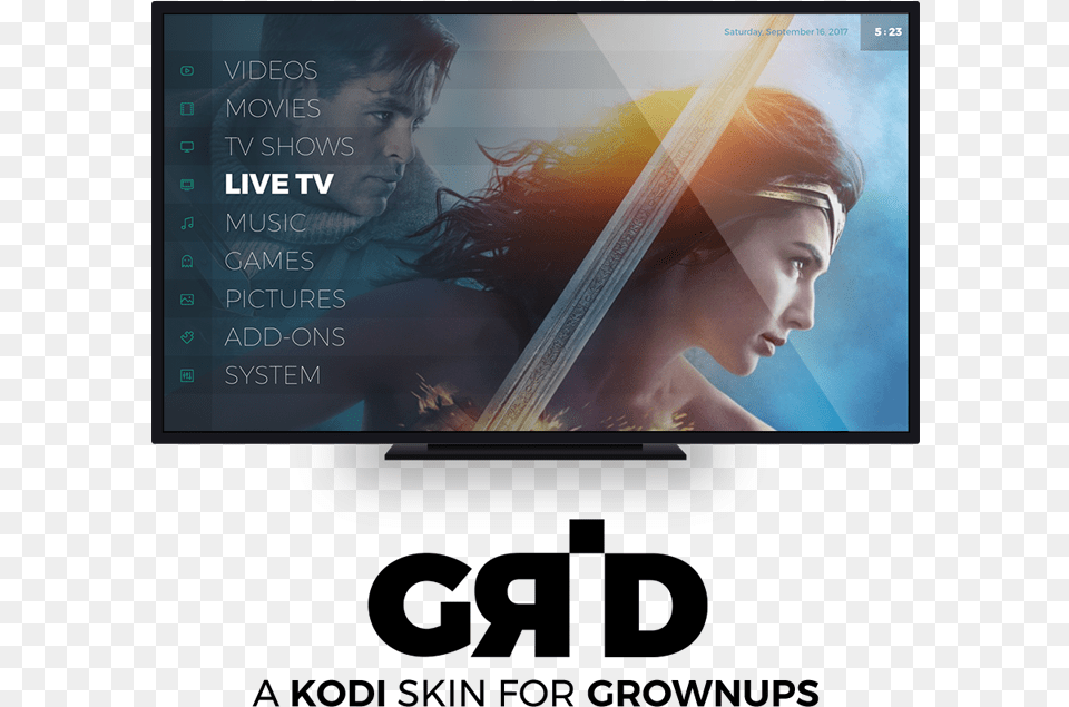 Kodi Grid Skin Best Live Tv Skin Kodi, Computer Hardware, Electronics, Screen, Hardware Free Png