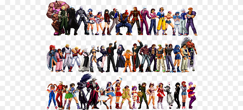 Kof Anthology All Characters Pack Kof Mugen Characters, Art, Person, People, Collage Png