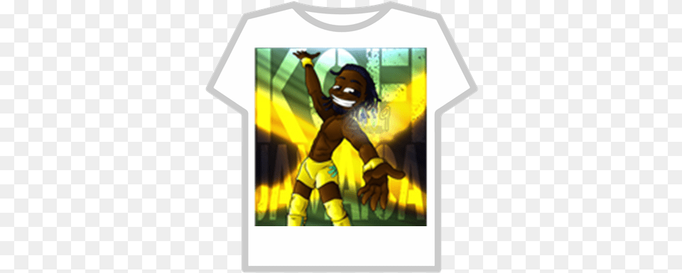 Kofi Kingston Cartoon Style Roblox Swat T Shirts For Roblox, T-shirt, Clothing, Shirt, Person Free Png Download