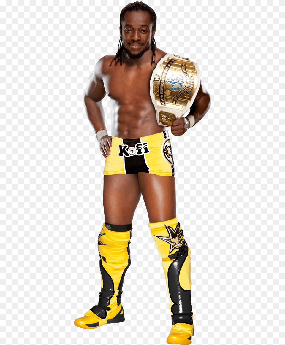 Kofi Kingston Clipart Barechested, Clothing, Footwear, Person, Shoe Free Png