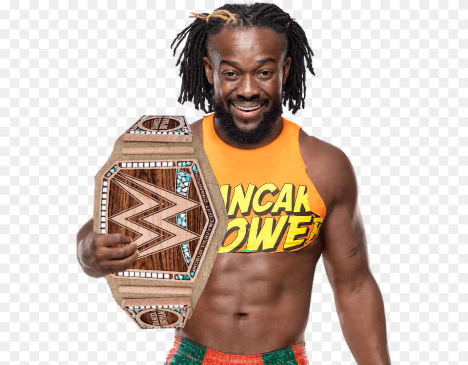 Kofi Kingston Tag Team Champion, Adult, Male, Man, Person Free Transparent Png