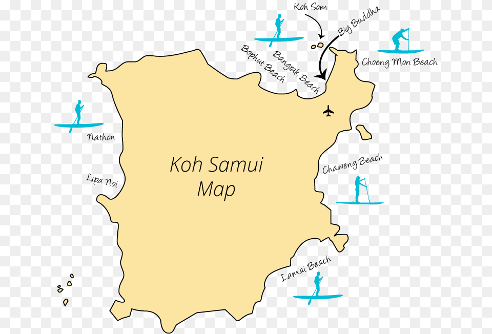 Koh Samui Map, Chart, Plot, Atlas, Diagram Png Image