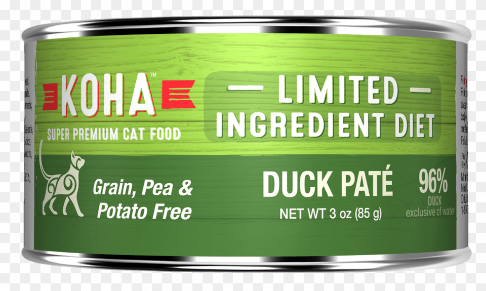 Koha Grain Amp Potato Limited Ingredient Diet Duck Caffeinated Drink, Aluminium, Can, Canned Goods, Food Png