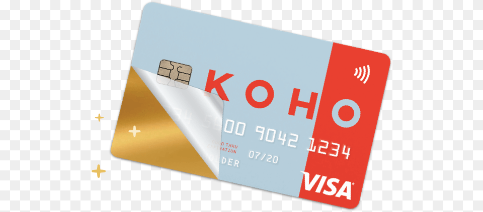 Koho Metal Visa Koho Card, Text, Credit Card, Business Card, Paper Free Png