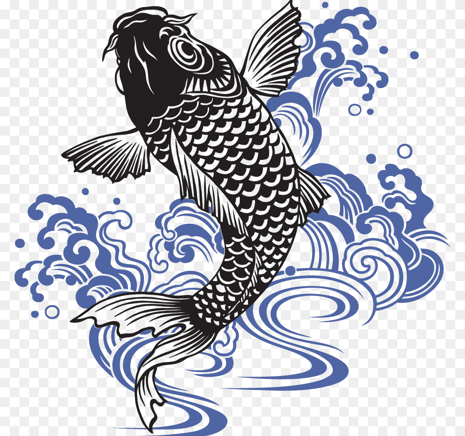 Koi Carassius Auratus Fish Koi Tattoo Vector, Animal, Art, Carp, Sea Life Png