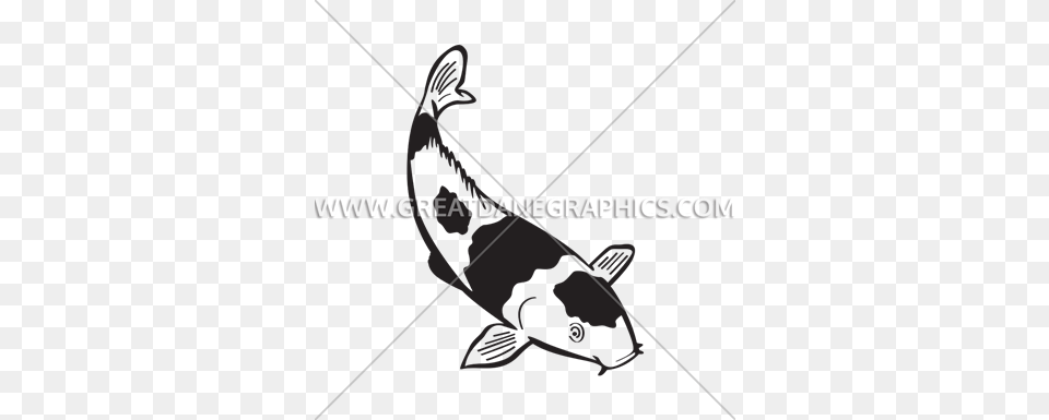 Koi Clipart Black And White, Animal, Carp, Fish, Sea Life Png