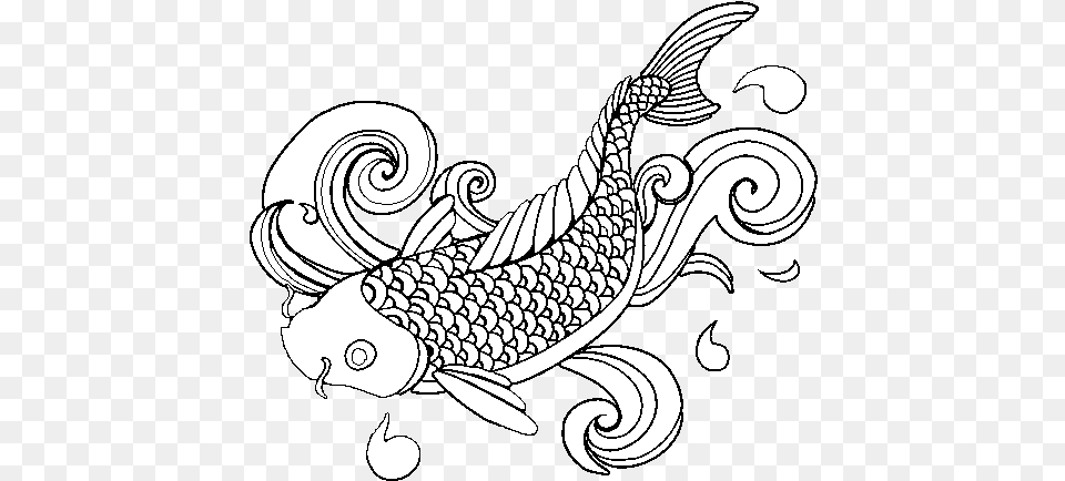 Koi Fish Coloring Pages Games Koi Fish Vector, Graphics, Art, Pattern, Floral Design Png Image