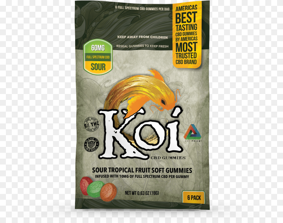 Koi Gummies 60mg Valencia Orange, Advertisement, Poster Free Png