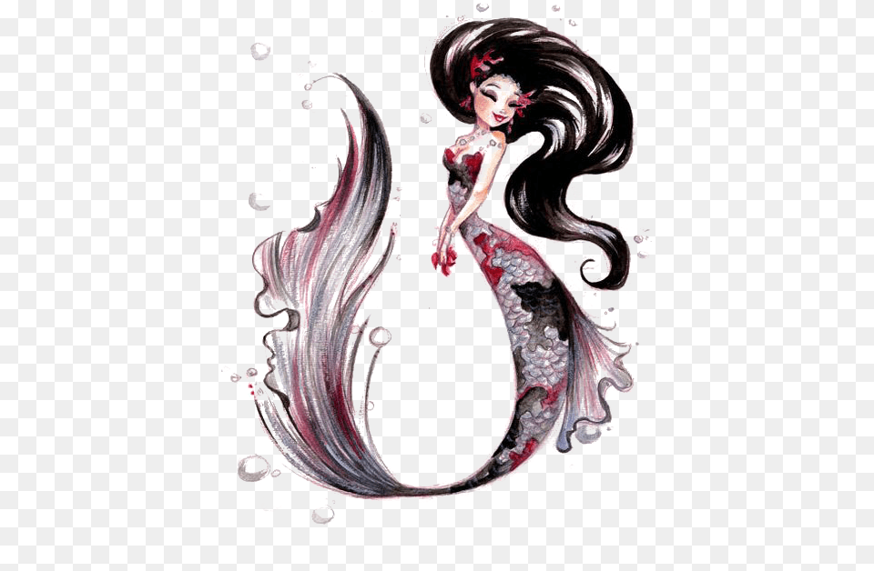 Koi Tattoo Mermaid Sleeve Fantasy Download Hq Clipart, Adult, Bride, Female, Person Free Transparent Png