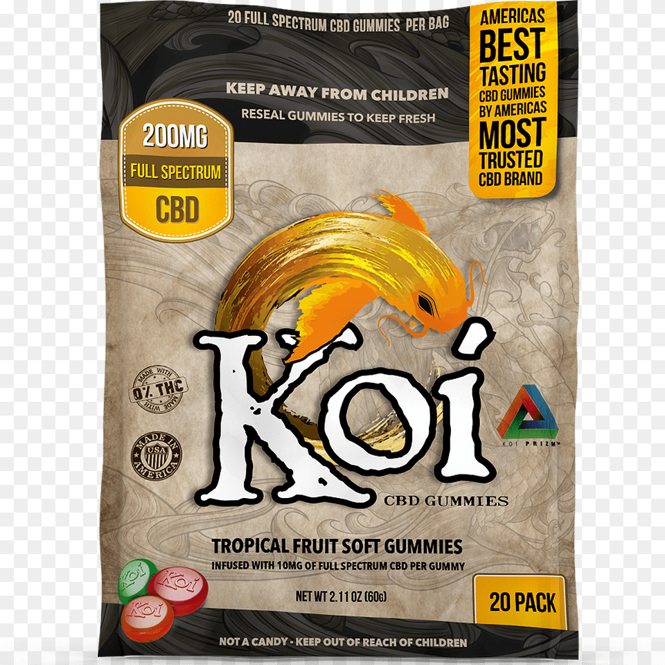 Koi Tropical Fruit Soft Cbd Gummies, Advertisement, Poster Free Png Download