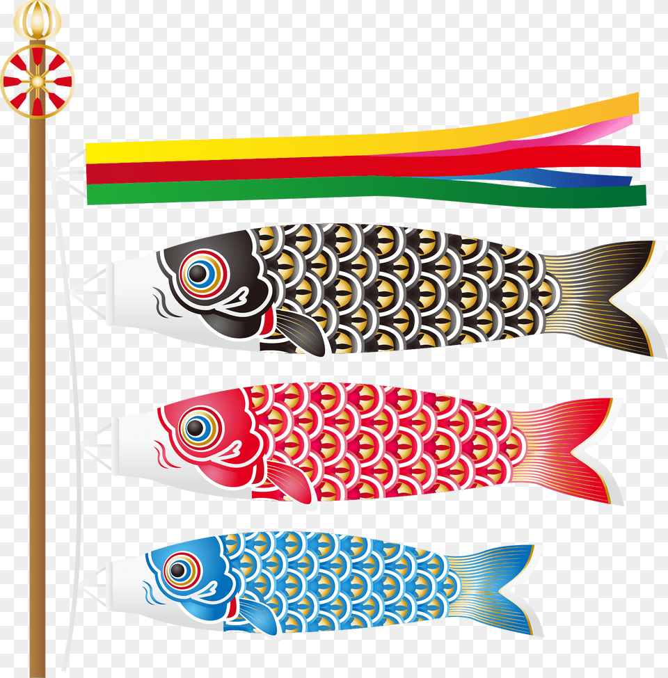 Koinobori Childrens Day Clipart, Animal, Fish, Sea Life, Aquatic Free Png Download