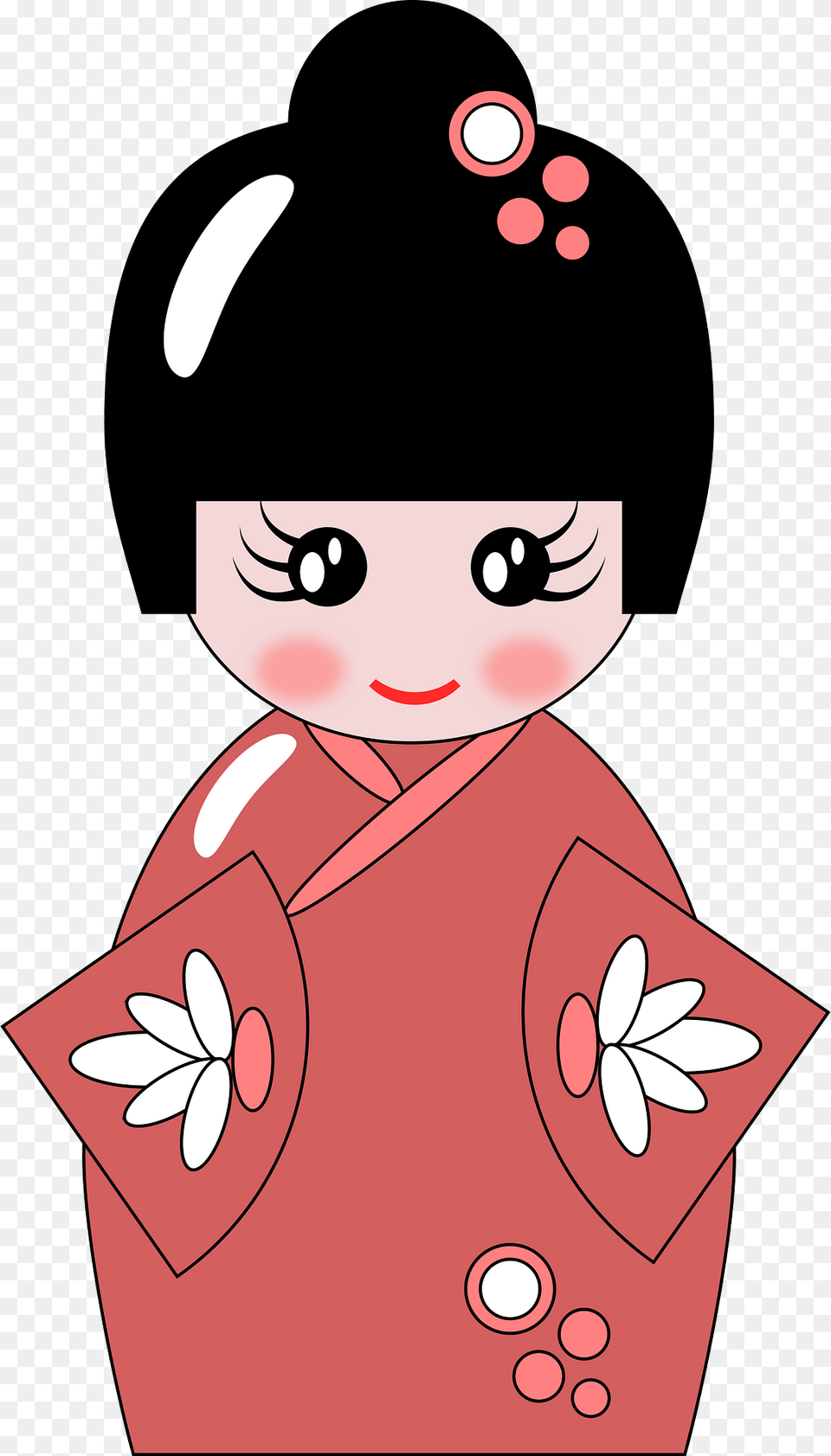 Kokeshi Doll Clipart, Robe, Gown, Formal Wear, Fashion Free Png