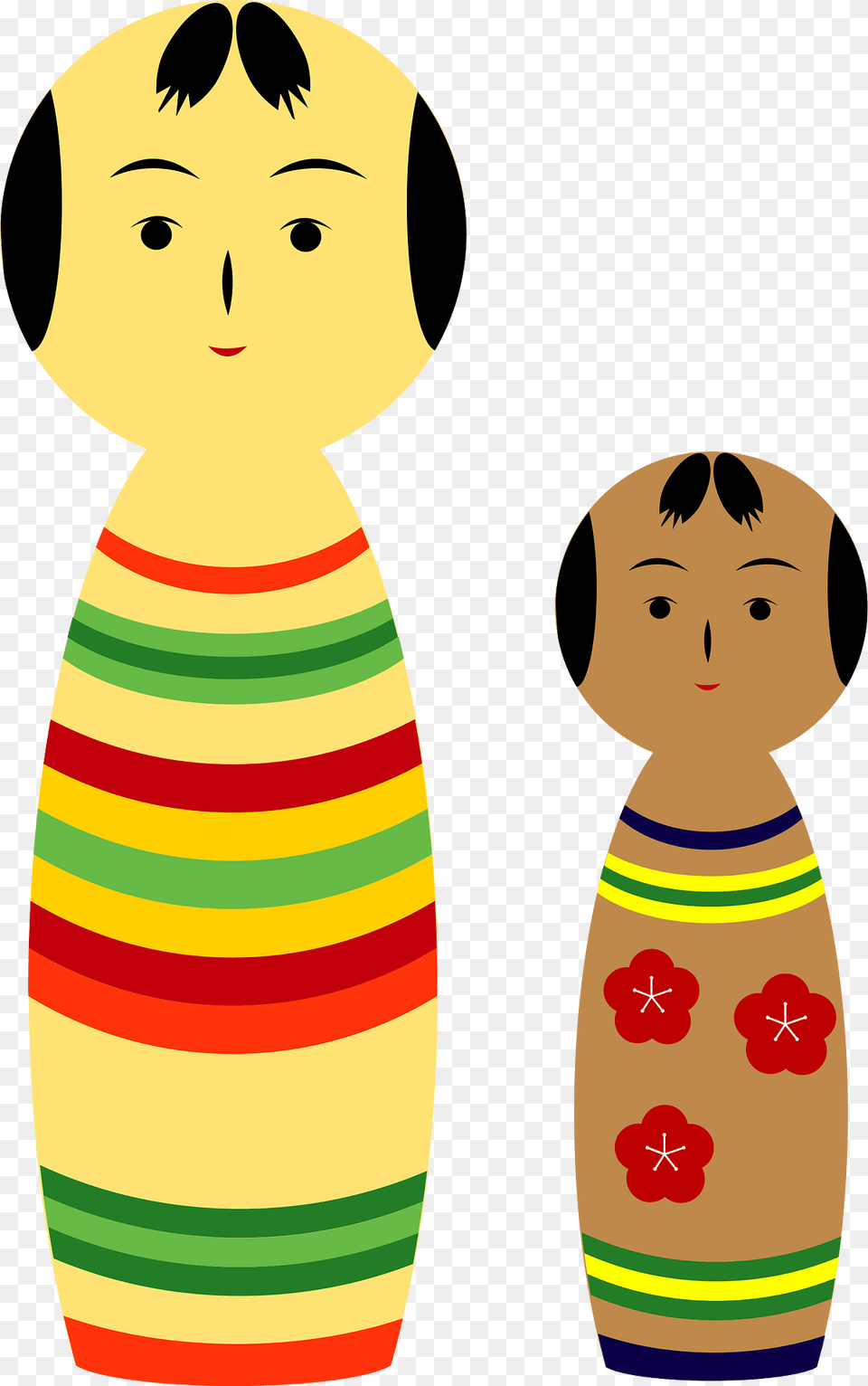 Kokeshi Japanese Doll Clipart, Baby, Person, Face, Head Png