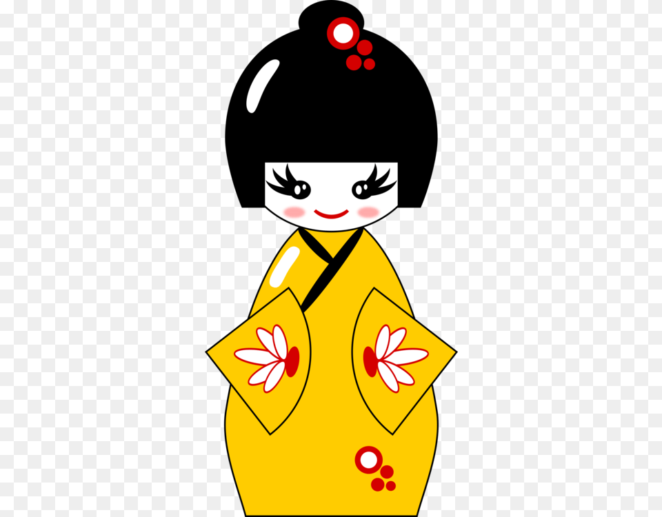 Kokeshi Japanese Dolls Japanese People, Formal Wear, Clothing, Dress, Person Png Image