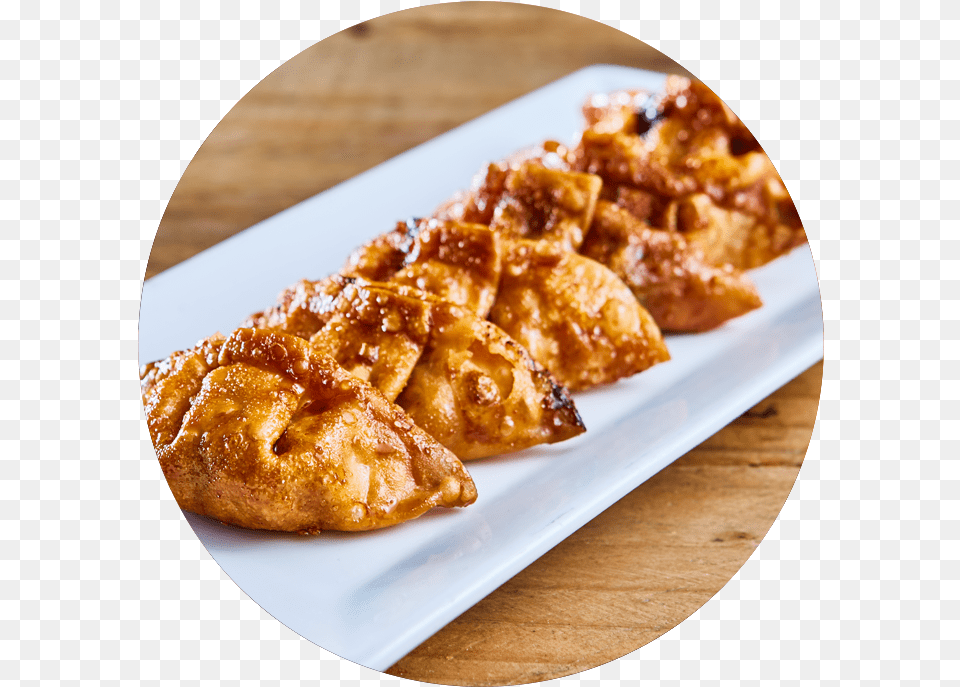Koko Wings Nyc Gun Mandu Korean Dumplings Sweet And Sour Chicken, Plate, Food, Pasta, Ravioli Free Png