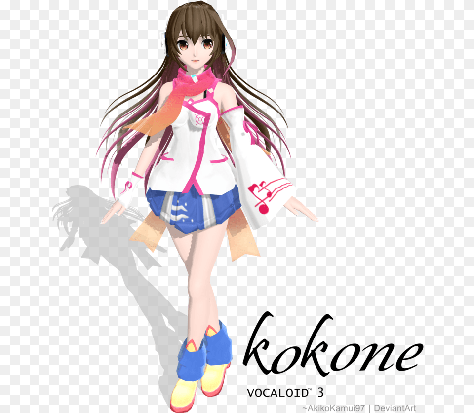 Kokone Mmd Model Book, Comics, Publication, Female Free Png Download