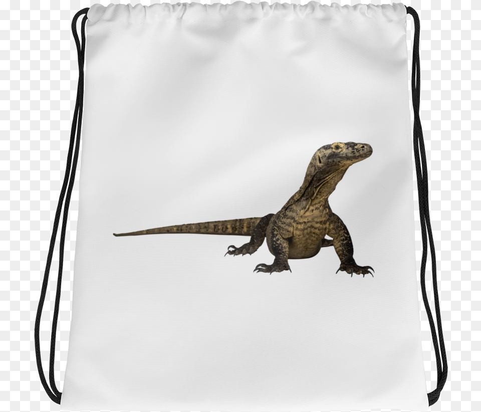 Komodo Print On Drawstring Bag, Animal, Lizard, Reptile, Electronics Free Png Download