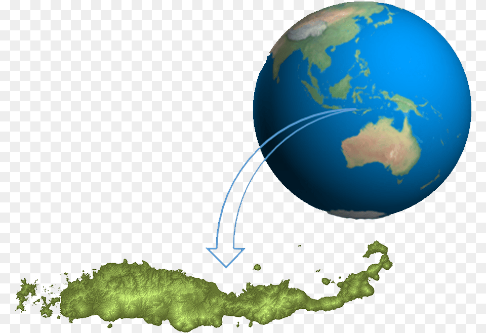 Komodo Survival Program Komodo Dragon Map Of Habitat, Astronomy, Outer Space, Planet, Globe Png