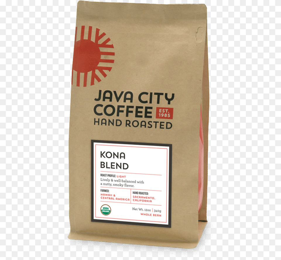 Kona Blend Java Coffee Package, Bag, Box, Cardboard, Carton Png Image
