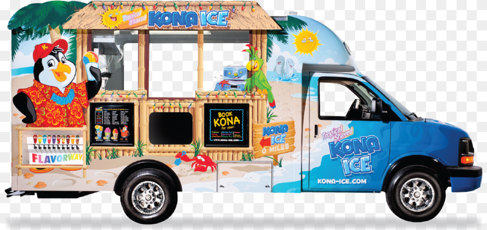 Kona Ice Of Brea Kona Ice Food Truck, Transportation, Vehicle, Moving Van, Van Png