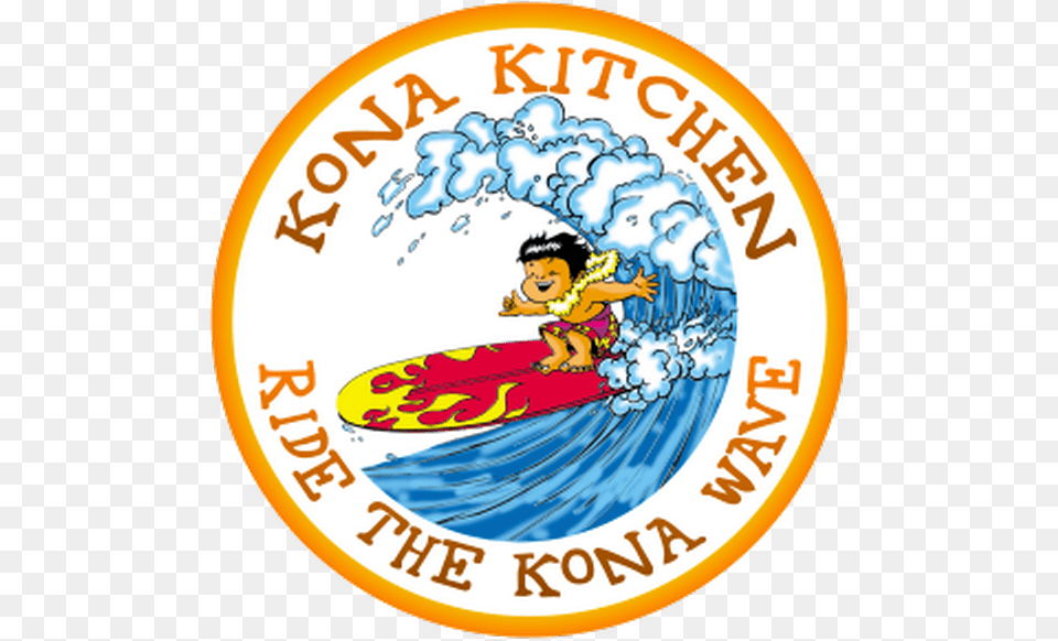 Kona Kitchen Grand Opening Celebration Emblem, Logo, Baby, Sea, Person Free Png