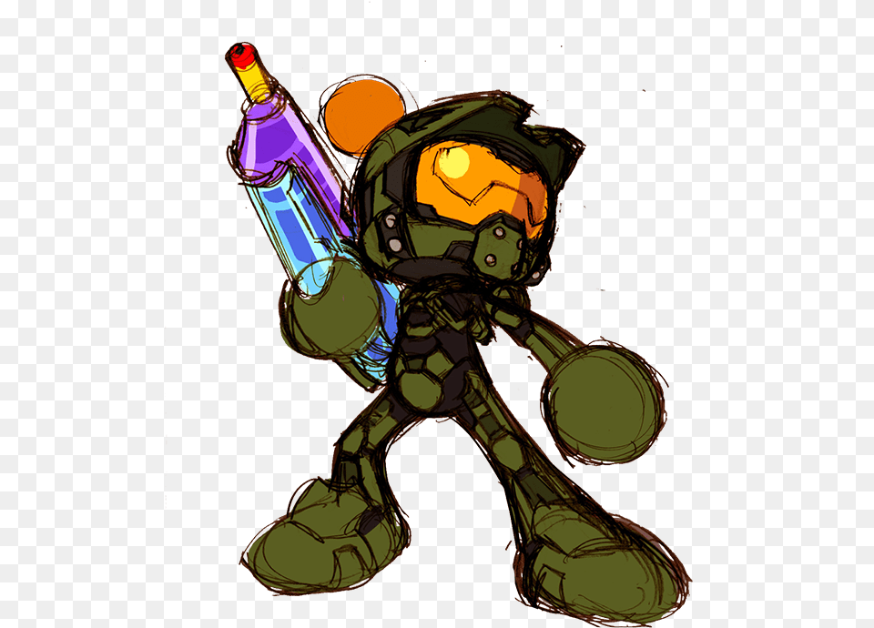 Konami Ar Twitter U201clocks And Loaded We See Master Chief Halo Master Chief Cartoon, Adult, Person, Man, Male Free Png Download