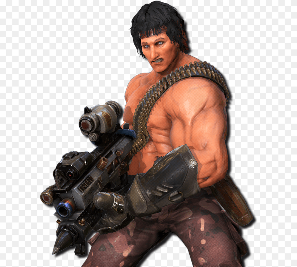 Konami Contra Rogue Corps Lance Bean, Weapon, Firearm, Person, Man Free Transparent Png