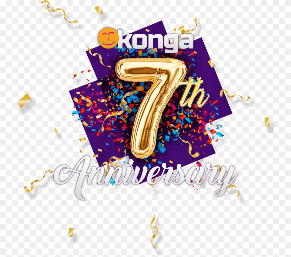 Konga Anniversary Hot Deals Illustration, Purple, Advertisement, Text, Paper Free Png