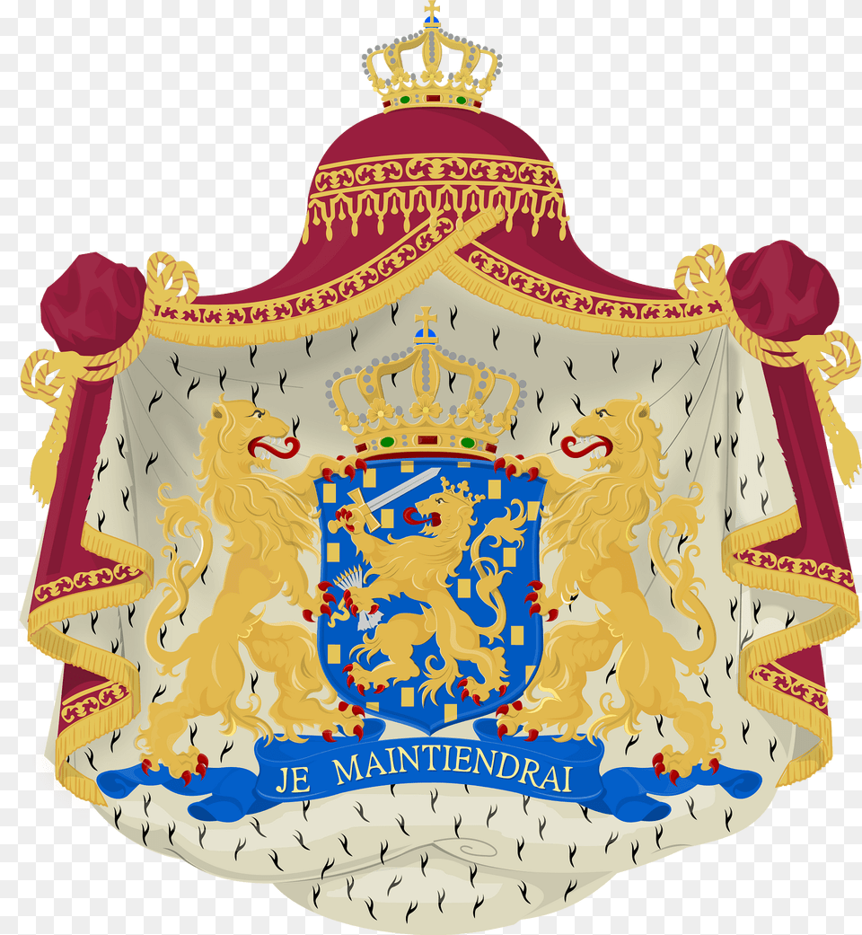 Koninklijk Wapen Van Het Koninkrijk Der Nederlanden Clipart, Badge, Logo, Symbol Png Image