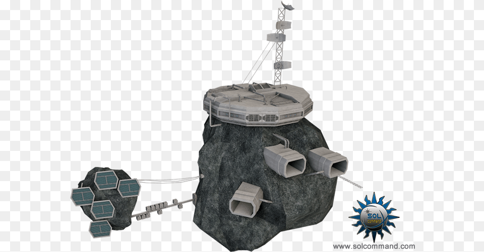 Kono Asteroid Station 3d Model Download Solcommand Asteroid Station Art Free Transparent Png