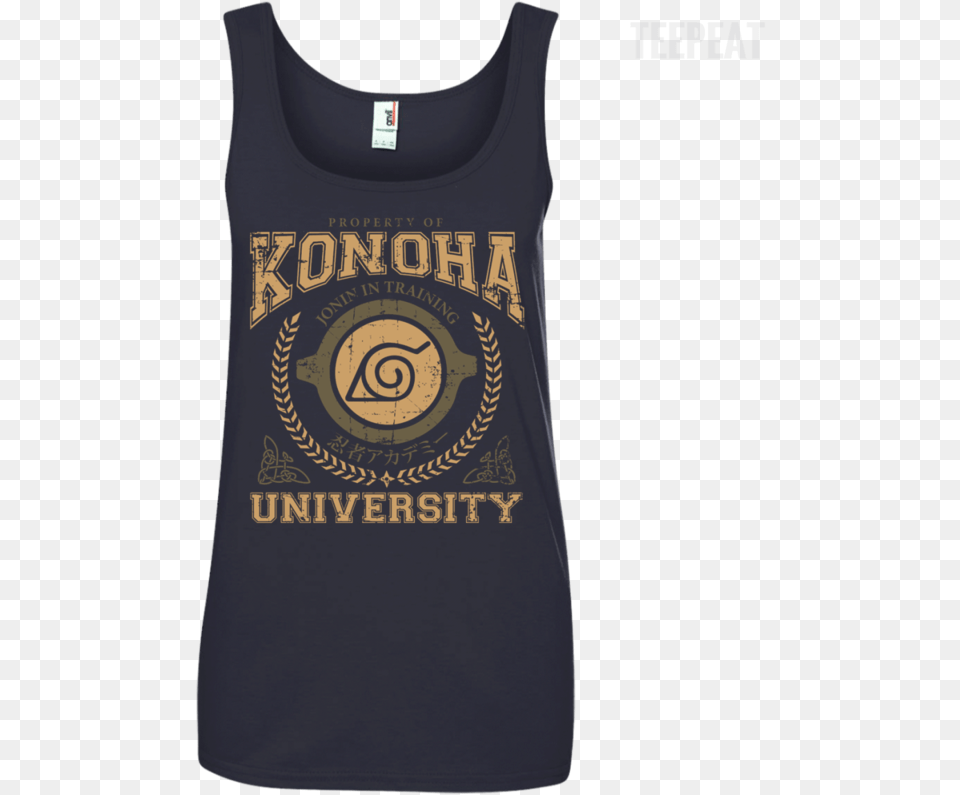 Konoha University Ladies Tee Apparel Teepeatclass Underwear, Clothing, Tank Top Free Transparent Png