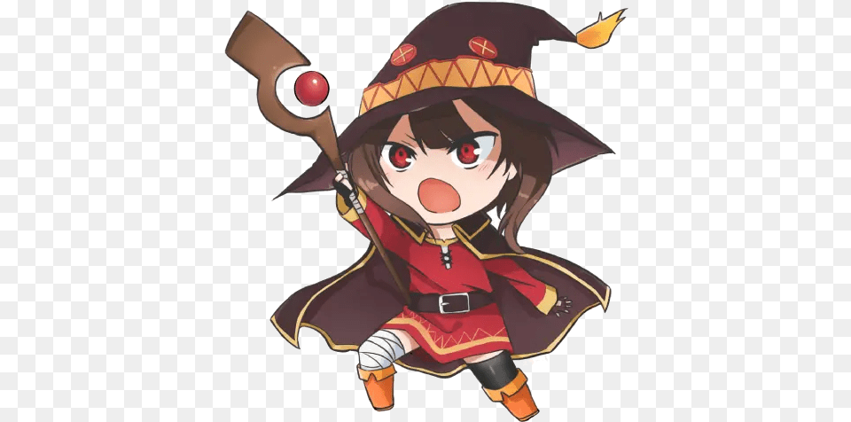 Konosuba Stickers Megumin Chibi, Book, Comics, Publication, Baby Free Png Download