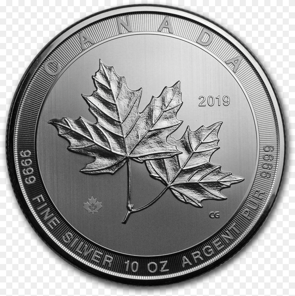 Kookaburra 2016 10 Oz, Leaf, Plant, Silver, Coin Free Png Download