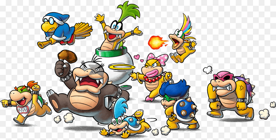 Koopalings Mario And Luigi, Baby, Person, Face, Head Free Png