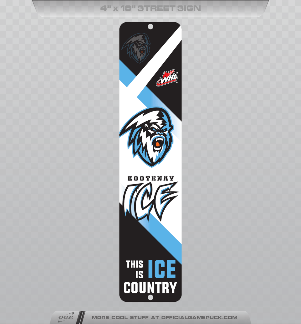 Kootenay Ice Custom Street Sign Traffic Sign, Text, Advertisement, Paper, Poster Free Png