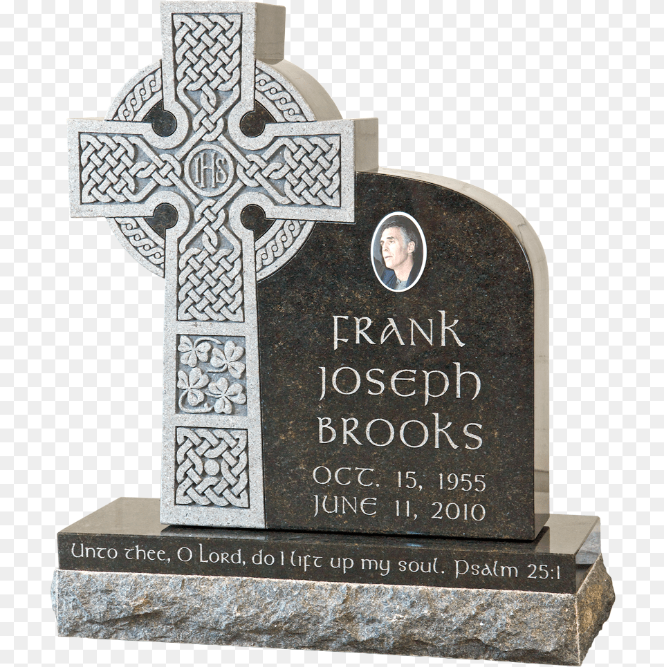 Kopf Brooks Monument Headstone With Celtic Cross, Gravestone, Symbol, Tomb, Person Png Image