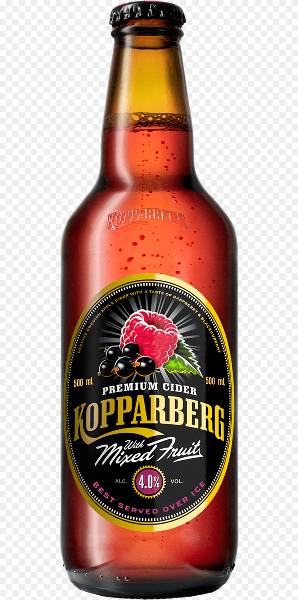 Kopparberg Mixed Fruit Cider 500ml Kopparberg Cider, Alcohol, Beer, Beer Bottle, Beverage Free Transparent Png